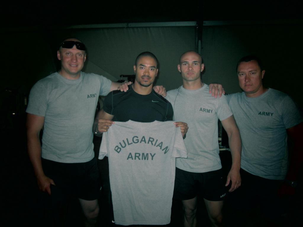 With Bulgarian Army soldiers