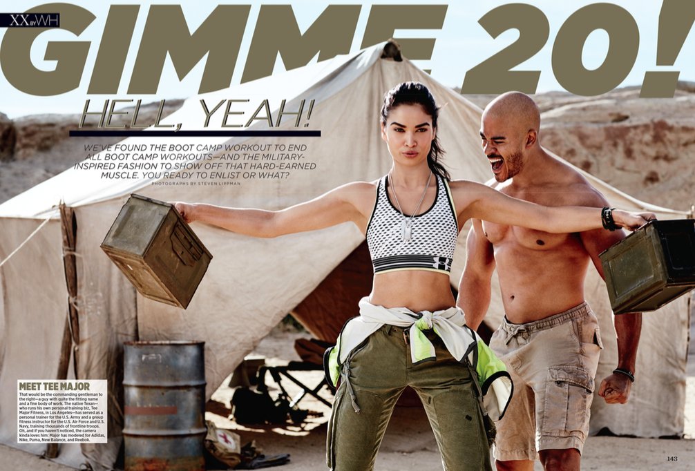 Women's Health feature: Gimme 20! Hell, yeah! boot camp shoot