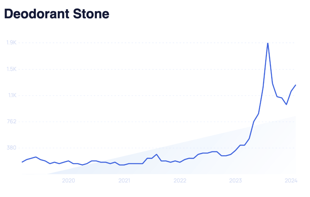Salt & Stone 400% spike in searches